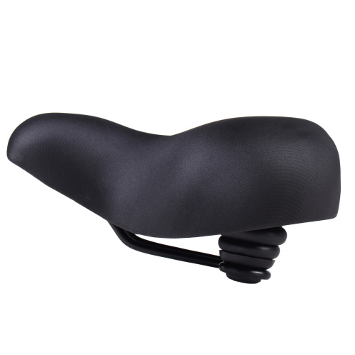 Седло велосипедное суперкомфортное COMIRON LAST EMPEROR C056 270x250, Пена 57мм. Технологии: DW, ED, Эластомер, Верх: PU, Цвет: Чёрный/уп 20/