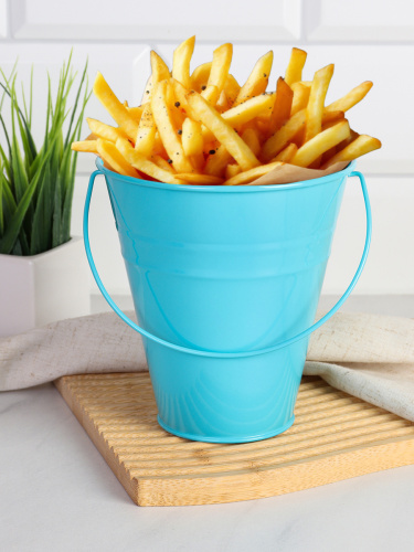 Ведерко для сервировки 12х13х6,5см / B-YW29841 /уп 144/ Лазурное