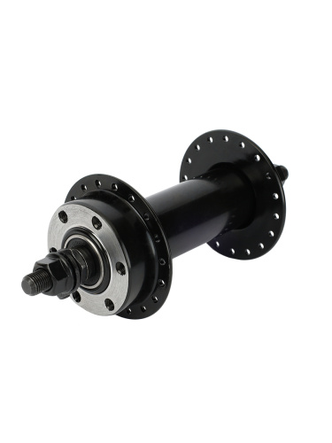 Передняя ступица, 135мм фэт-байк, disc-brake, 36 отверстий, пром подшипник ISO 600ZZ, сталь, ось, /FAT-ST-FR36/ черный