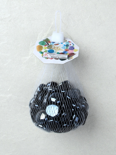 Декоративные камни 350г черные перламутор / 7-21/4 /уп 50/80/