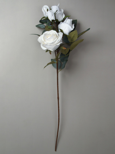 Цветок искусственный Роза 66 см белая / RW-314 /уп 24/144/