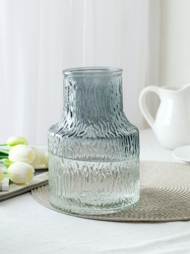 Ваза для цветов 20 см серая / WRD-104 /уп 24/ без индивидуальной упаковки