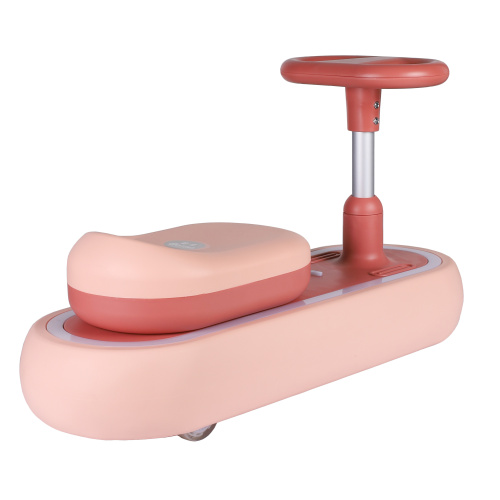 Толокар COMIRON QT-8062/светящиеся полиуретановые колеса 70 мм/ Розовый/уп4