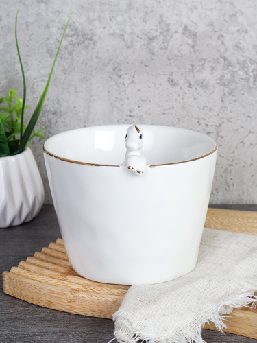 Кружка 400 мл Лошадь 14 см / B5479 /уп 48/Символ года 2026/ костяной фарфор