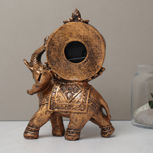 Часы статуэтка Слон 17 см / 1079A /уп 72/