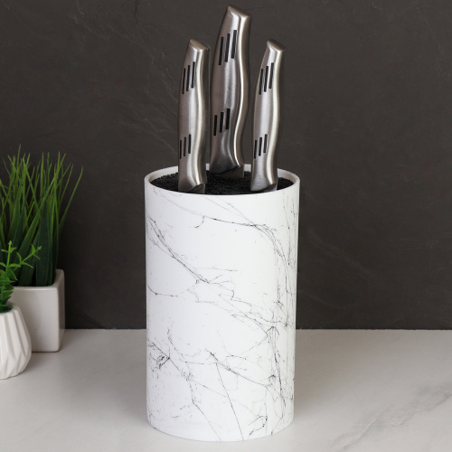 Подставка для ножей 18x11 см Круг / PPK10M /уп 12/ матовая