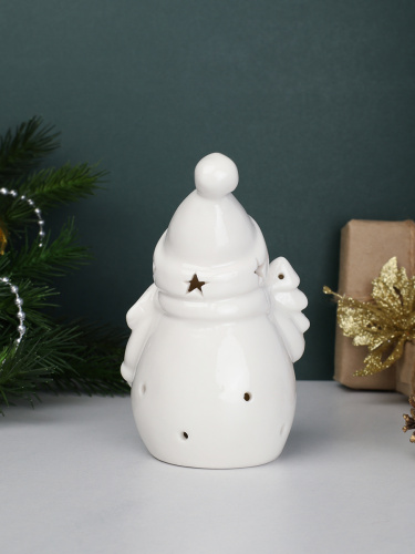 Фигурка Снеговик с подсветкой 13 см новогодний / YZ24719 /уп 48/LED