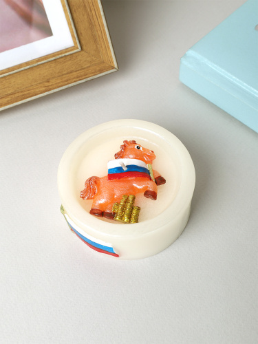 Свеча Россия Лошадь 3х7,5 см /  M-156-5 /уп 108/Символ года 2026