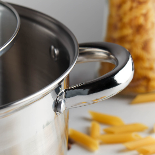 Кастрюля 6 л Ария / FGL-6 /уп 1/индукция/ круглые ручки/ гофрокороб/ 0,886/ 1,33