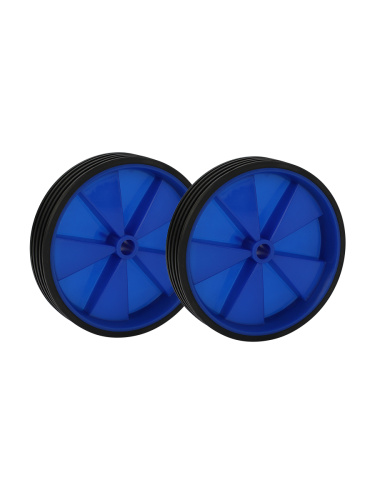 Комплект опорных колес с кронштейнами универсальный 12"-20" пластиковые колеса Синий 2шт/ HF-032-BL / уп 30