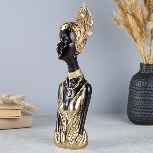 Статуэтка Африканка 8.5х7.5х30 см / LY240302 /уп 24/ бюст