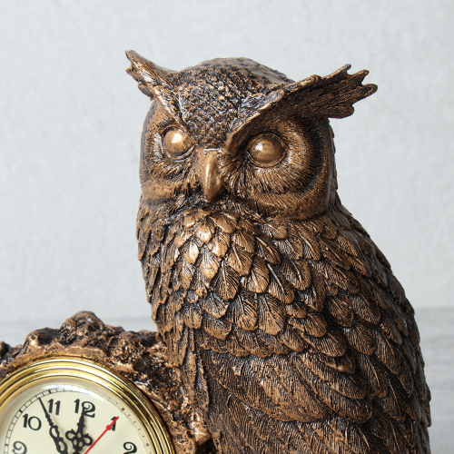 Часы статуэтка Сова 26 см / 3690A /уп 24/