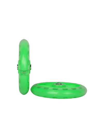 Комплект опорных колес без кронштейна, подшипник, светящиеся колеса Зеленый 2шт/ HF-042-GR / уп 50