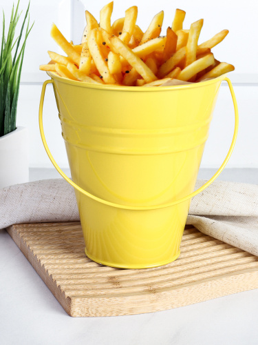 Ведерко для сервировки 12х13х6,5см / Y-YW29841 /уп 144/ Желтое