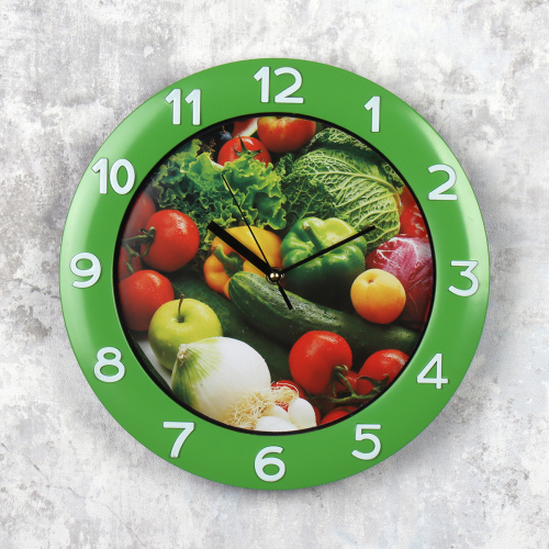 Часы настенные 32 см Овощи / NE-517-3 /уп 20/