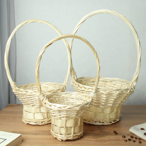 Корзина плетеная 3 штуки шляпка 28х17/25х16/18х14 см / S/3 22-89 /уп 40/