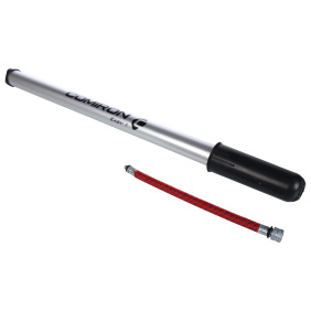 Насос для велосипеда ручной COMIRON EASY 1, алюминиевый корпус,  22*400мм, стальной шток 11 мм. Вес 100 гр. /уп 100/