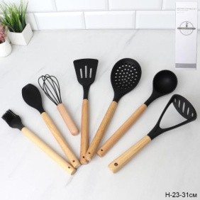 Кухонный набор 7 предметов / BL-302 /уп 16/ Черный