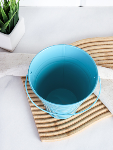 Ведерко для сервировки 12х13х6,5см / B-YW29841 /уп 144/ Лазурное