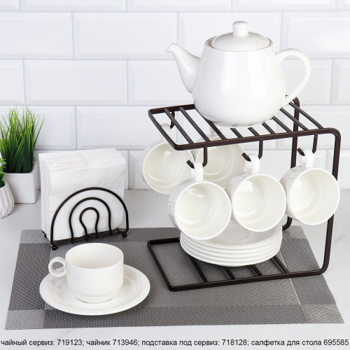 Салфетница 12,5x4.5x10 см Лофт / R-181 / уп 200 /темно-коричневый/ ПРОМО АКЦИЯ