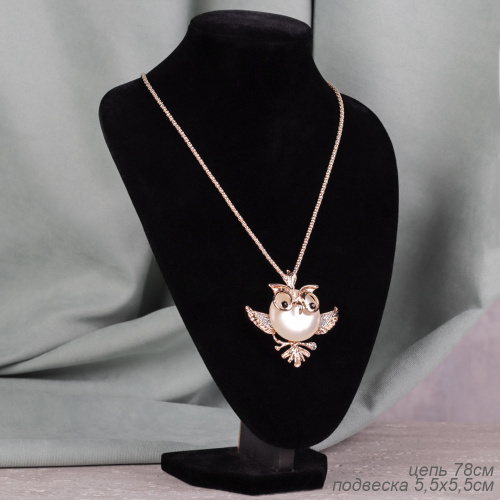 Подвеска-кулон на цепочке 78 см Сова / YD10016/2 /уп 12/золото