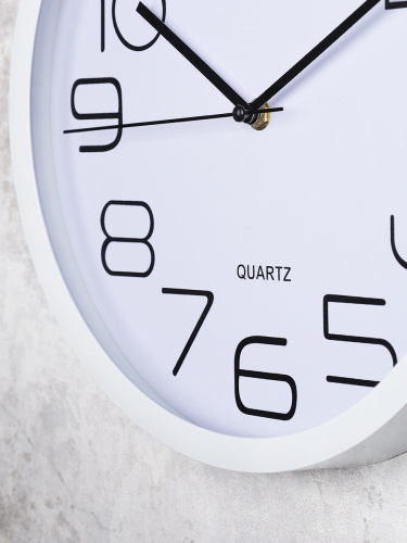Часы настенные 30 см / WS-7561A /уп 20/белые