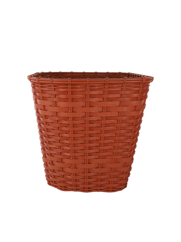 Корзина для велосипеда пластиковая плетеная коричневая. / 1DVMI-18 / уп 30