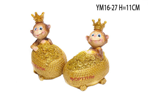 Копилка Богатства 9,5х6х11 см / YM16-27 /уп1/120/Акция