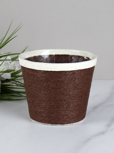 Корзина плетеная 12,5х15 см / CW87-8 /уп 300/кашпо