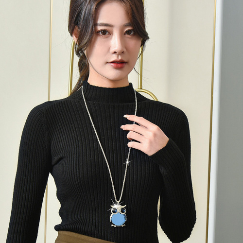 Подвеска-кулон на цепочке 76 см Сова / YD10001/6 /уп 6/