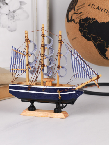 Макет парусного корабля 16х3,5х15 см / 1651P /уп 96/