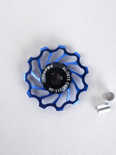 Ролик натяжителя заднего переключателя 11T . Алюминиевый. TOOPRE TL-11T-B/ синий / уп100/