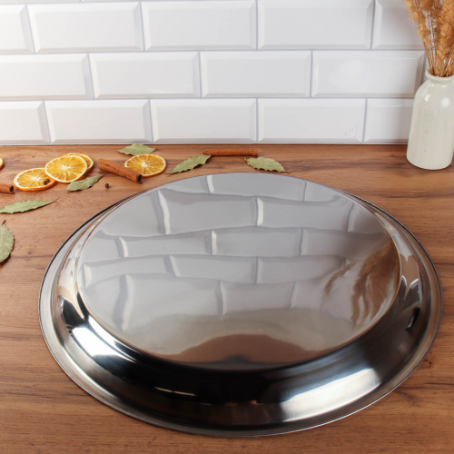 Поднос круглый 50 см металл /h=4 / 50-587 /уп 50/ 0.570