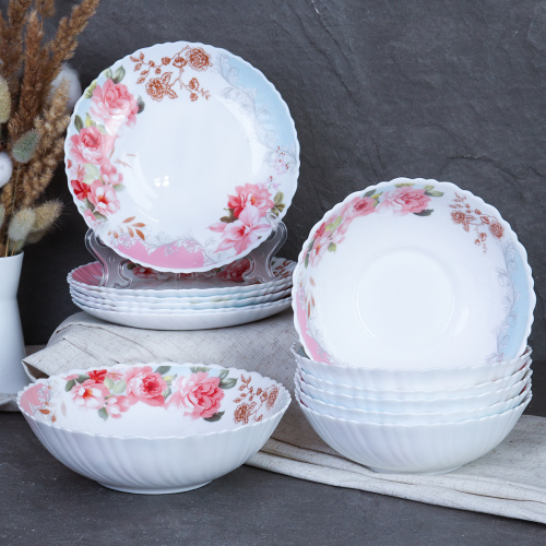 Столовый набор 13 предметов / 13/7578 (6801) /уп 2/ Розы на голубом