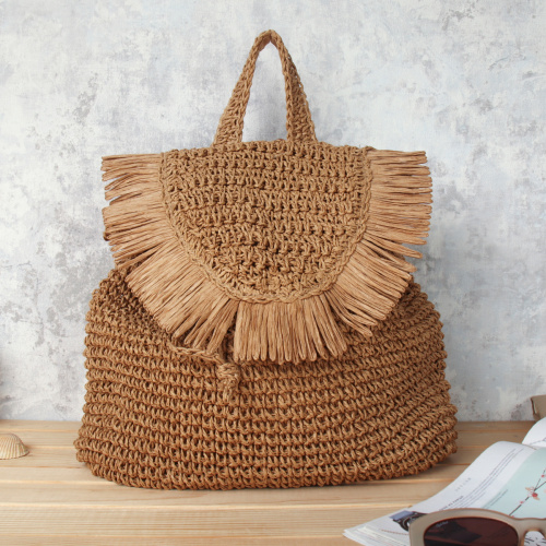 Рюкзак плетеный 30 см / DW-16 /уп 25/50/коричневый