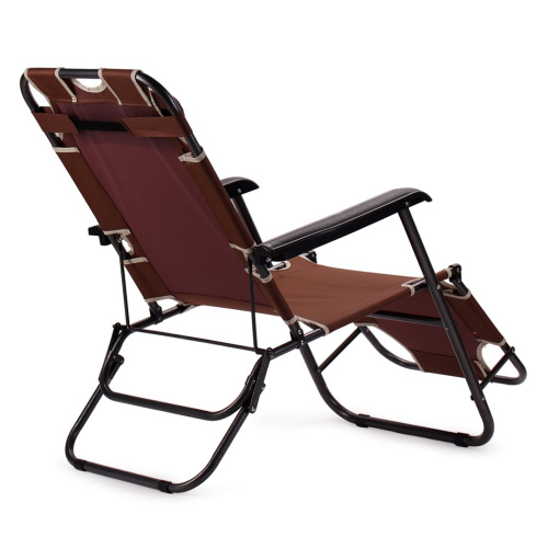 Кресло шезлонг КОРИЧНЕВЫЙ №9 47х152х93 /уп4/