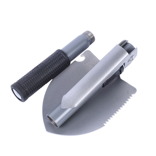 Лопата складная саперная ИРЕМЕЛЬ СПУТНИК-06 тол.1.5мм, дл.40см, лезвие 13x9.3см, термообр. углерод. сталь, 42-46°HRC, алюм. ручка, чехол/736829/уп30