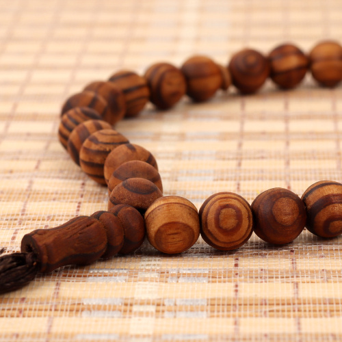 Четки мусульманские 33 бусины 12мм / MА60 /уп 10/300/коричневый