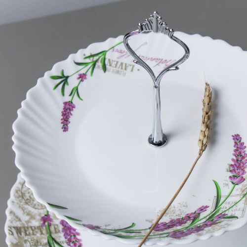 Ваза для фруктов 2-х ярусная /DPG-2/85105YF(18142) /уп 12/ Лаванда