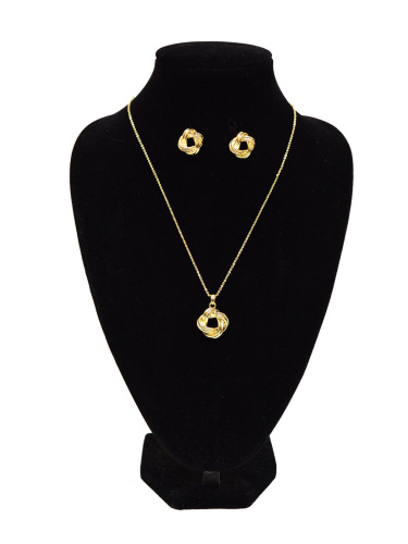 Подвеска на цепочке и серьги / GTE-18 /уп 12/