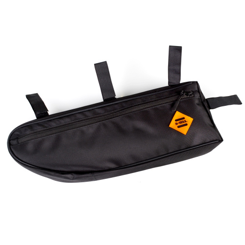 Сумка велосипедная подрамная большая BICYCLE SOUL XXL, с боковой молнией, чёрная, 40х13.5х5.5см. /уп 50/100/