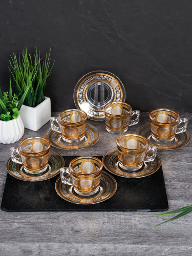 Кофейный набор 12 предметов 100 мл Богемия / AF-3666 /уп 12/
