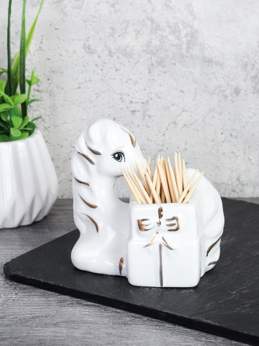 Подставка для зубочисток Лошадь 8 см / B5438 /уп 96/ Символ года 2026