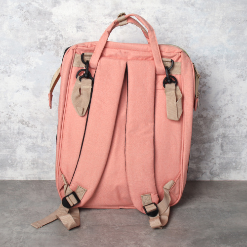 Рюкзак женский для мам, сумка на коляску для прогулок 31х20х40 см коралловый / MX-2 /трансформер