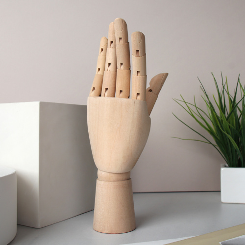 Сувенир рука деревянная левая 25 см / H-25 /уп 50/