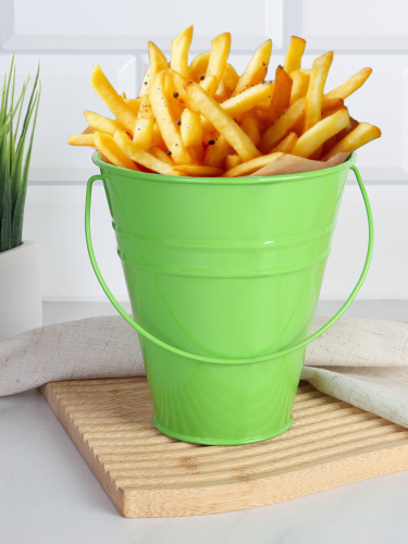 Ведерко для сервировки 12х13х6,5см / G-YW29841 /уп 144/ Зеленое
