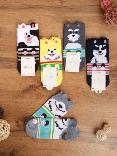 Носки р. 35-40 Собака / L820 /уп 10/1200/ ОДНА ПАРА/ МАРКА