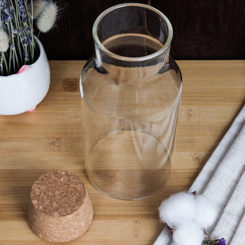 Бутылка 1000 мл с бамбуковой пробкой / LCSC7215 /уп 50/