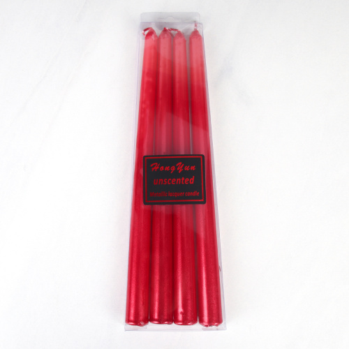 Свеча 4 штуки 25х1,7 см набор / RF-900 /уп 144/ красный / 2 СОРТ ЦАРАПИНЫ