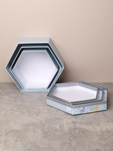 Коробка подарочная 3 штуки / 1164 /уп 24/13.7*15.7*7/15.7*18*8/17.5*20*9cm